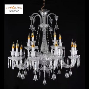 1305-10+5 Modern crystal chandelier luxury decoration